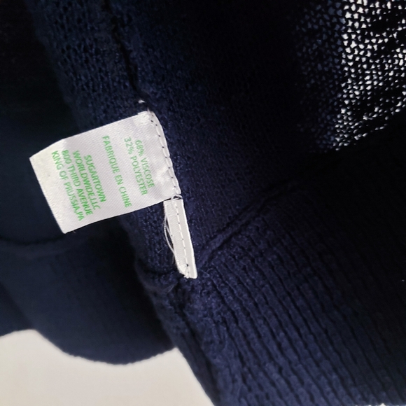 Lilly Pulitzer Amalie Navy Long Sleeve Cardigan - Picture 7 of 7